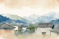 Hongcun Village of China scenery landscape architecture building. AI generated Image by rawpixel.