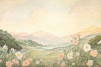 Illustration of joyful landscape painting backgrounds outdoors.