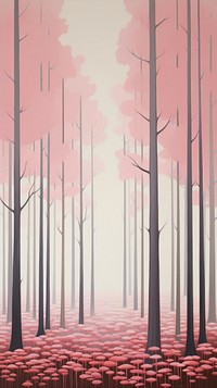 Minimal copy space forest outdoors painting tranquility.