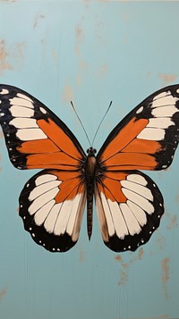 Minimal butterfly painting animal insect.