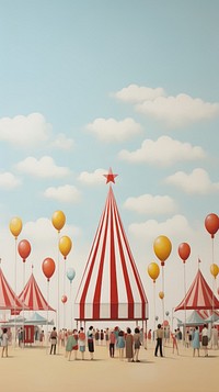 Minimal easter carnival balloon architecture celebration.