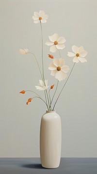 Minimal space flowers plant vase decoration.