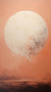 Minimal space moon painting astronomy nature.