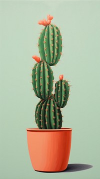 Minimal style cactus plant houseplant decoration.