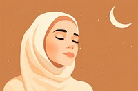 Woman in ramadan portrait adult night. AI generated Image by rawpixel.