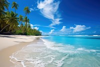 Tropical beach summer sky landscape. AI generated Image by rawpixel.