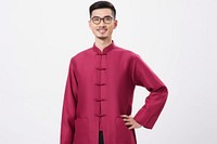 Young handsome Taiwanese entrepreneur glasses sleeve coat. AI generated Image by rawpixel.