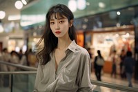 Korean female portrait shopping photo. 