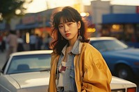 Korean female portrait street photo. AI generated Image by rawpixel.