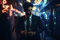 Korean male portrait blazer adult. AI generated Image by rawpixel.