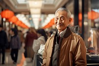 Korean old male shopping portrait adult. AI generated Image by rawpixel.