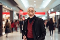 Korean old male shopping adult coat. AI generated Image by rawpixel.
