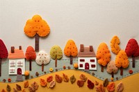 Autumn scene art pattern toy.