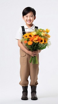 Flower delivery person portrait plant child. AI generated Image by rawpixel.