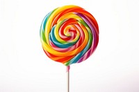 Sweet rainbow lollipop candy confectionery sweets food. AI generated Image by rawpixel.