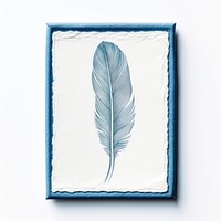 Rectangle feather frame blue. AI generated Image by rawpixel.