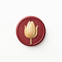 Tulip tulip white background wax seal. AI generated Image by rawpixel.