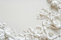 Bas-relief a floral frame sculpture texture white backgrounds creativity.
