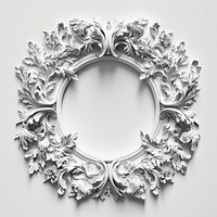 Bas-relief a renaissance wreath sculpture texture white creativity decoration.