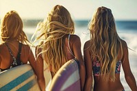 British girls sea swimwear vacation.