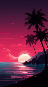  Romantic mobile wallpaper landscape outdoors nature. AI generated Image by rawpixel.