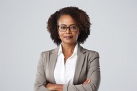 African american business woman portrait glasses adult.