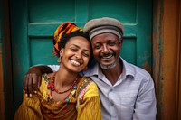 Ethiopian couple cheerful portrait adult.