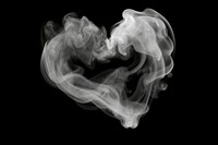 Heart fog effect smoke black black background. AI generated Image by rawpixel.