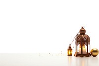 Ramadan lantern lamp white background.