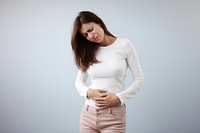 Woman with stomach pain sleeve adult anticipation. AI generated Image by rawpixel.