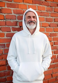 Hoodie sweatshirt portrait clothing.