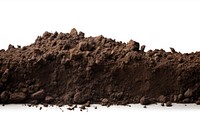 A section of Soil soil white background chocolate.