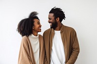 Ethiopian couple standing smiling adult.