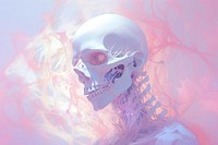 Skeleton creativity anatomy purple.