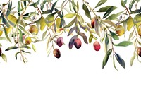 Olive and leaves fruit plant food.