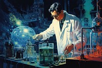 Scientist working in lab laboratory adult biotechnology.