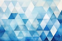 Blue geometric background watercolor triangle. 