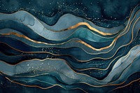 Watercolor illustration of wave pattern space tranquility.