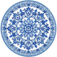 Arabesque patterns porcelain circle plate.