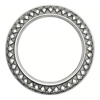 Circle frame with Islamic pattern jewelry white background photography.