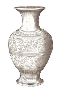 Illustration of a vase porcelain pottery urn.