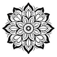 Mandala pattern flower white. AI generated Image by rawpixel.