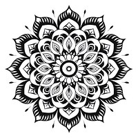 Mandala pattern drawing sketch. 