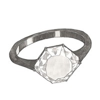 Illustration of a diamond ring jewelry white background accessories.