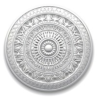 Silver pattern Mandala currency. AI generated Image by rawpixel.