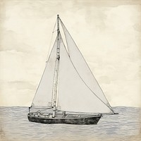 Illustration of a sailboat watercraft vehicle yacht.
