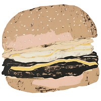 Illustration of burger food white background sandwich.