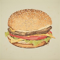 Illustration of burger paper food hamburger.