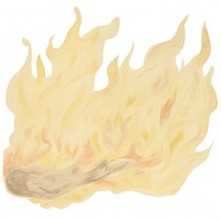 Illustration of flame fire white background fireplace.