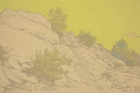 Sand dune backdrop outdoors painting drawing.